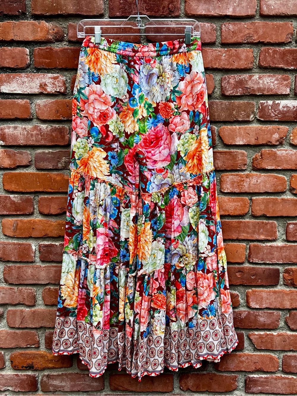 Flowy Floral Tiered Wide Leg Boho Pant - Multicolor NWOT - Picture 6 of 6